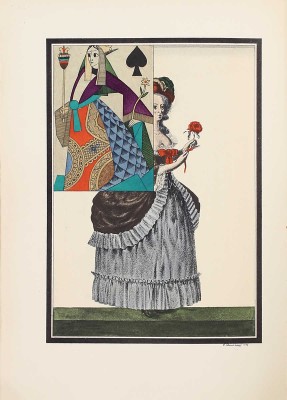 [Пушкин А. Пиковая дама / Пер. Ж. Шиффрина, Б. де Шлозера и А. Жида; предисл. А. Жида; ил. Василия Шухаева]. Paris: Éditions de la Pléiade J. Schiffrin & Cie, [1923].